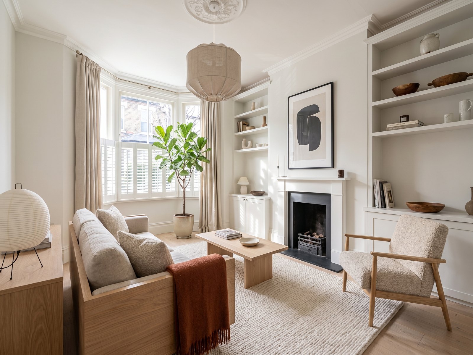 A north London living room redesigned by Render Homes