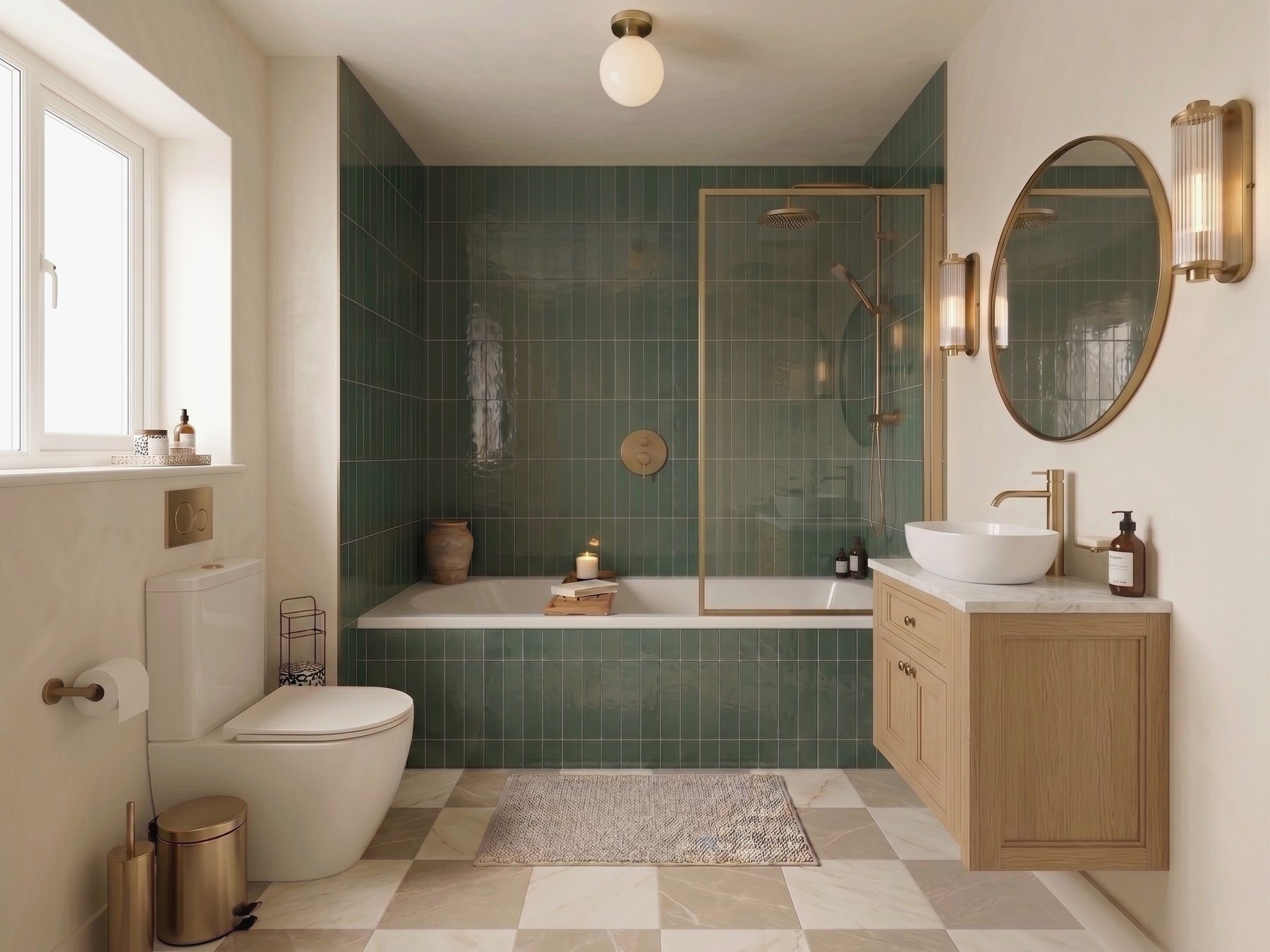 Elliott's bathroom — Render Homes design mockup