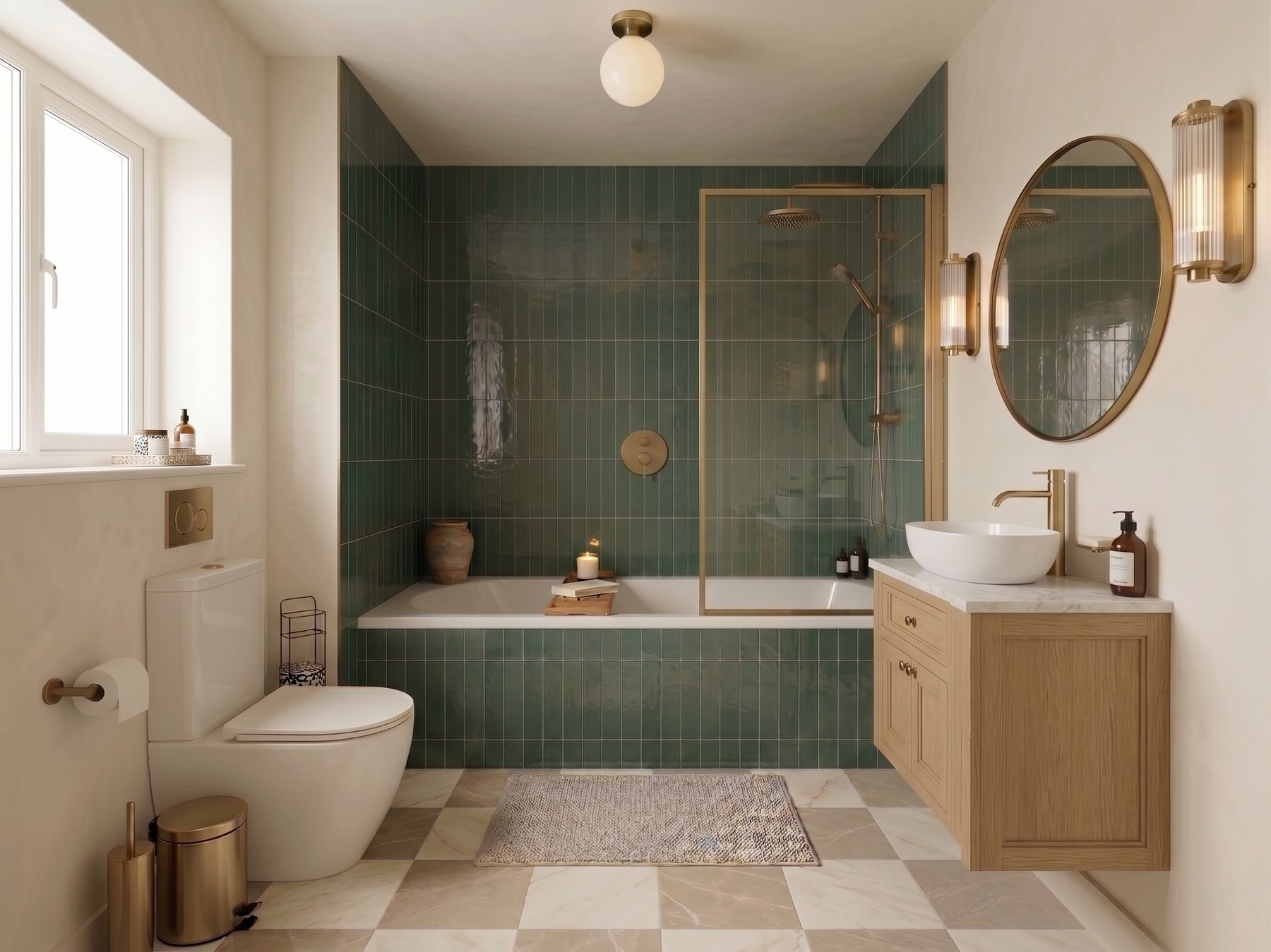 Elliott's bathroom — Render Homes design mockup