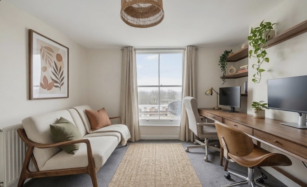 Janine's home office — Render Homes design mockup